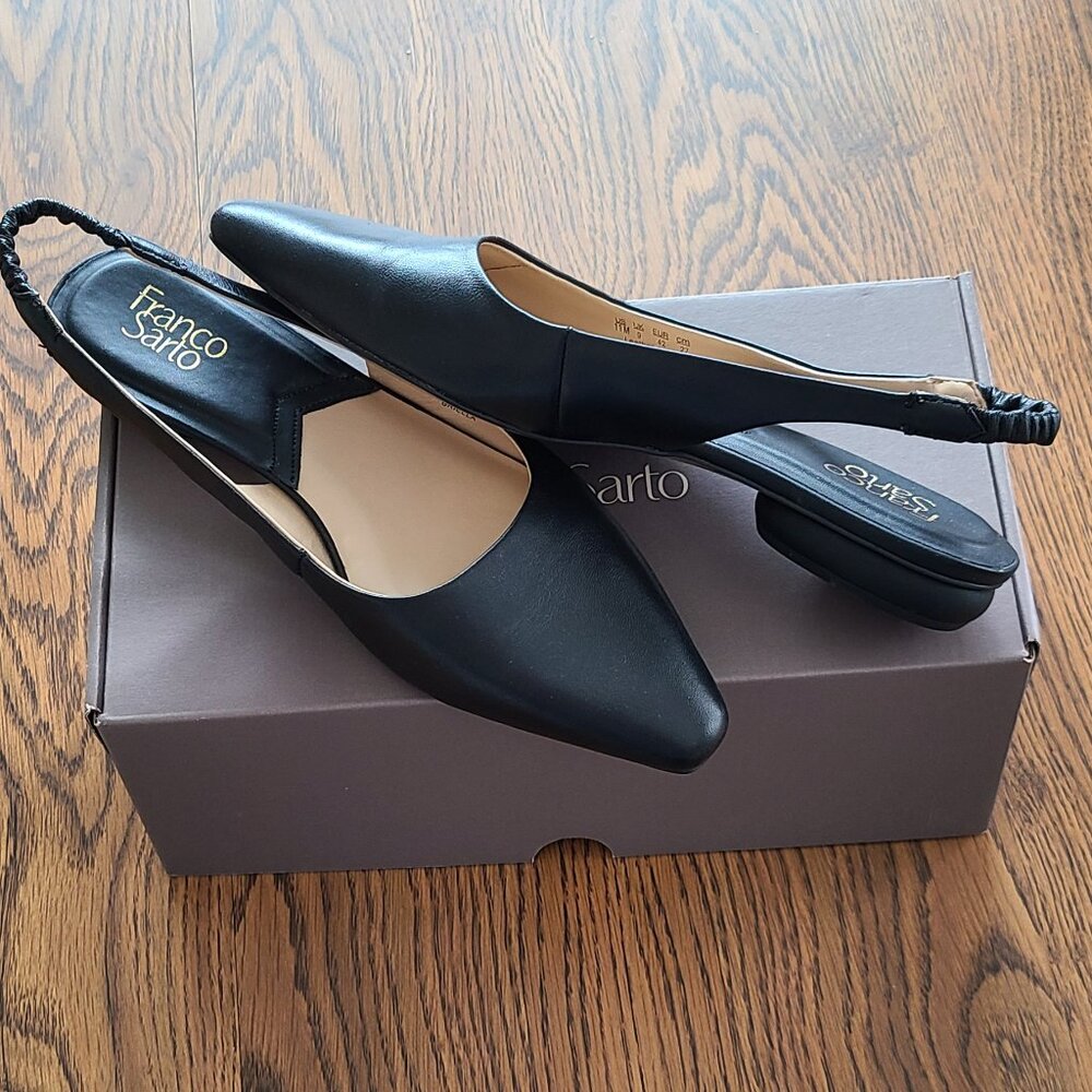 Womens Franco Sarto Briella Black Leather Sz 11M